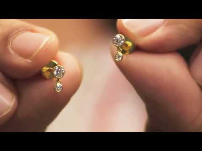 Round Dangler Diamond Piercing Earrings/Nosepin