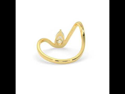 Kumuda Vanki Solitaire Ring in Lab diamond and Moissanite by Vai Ra