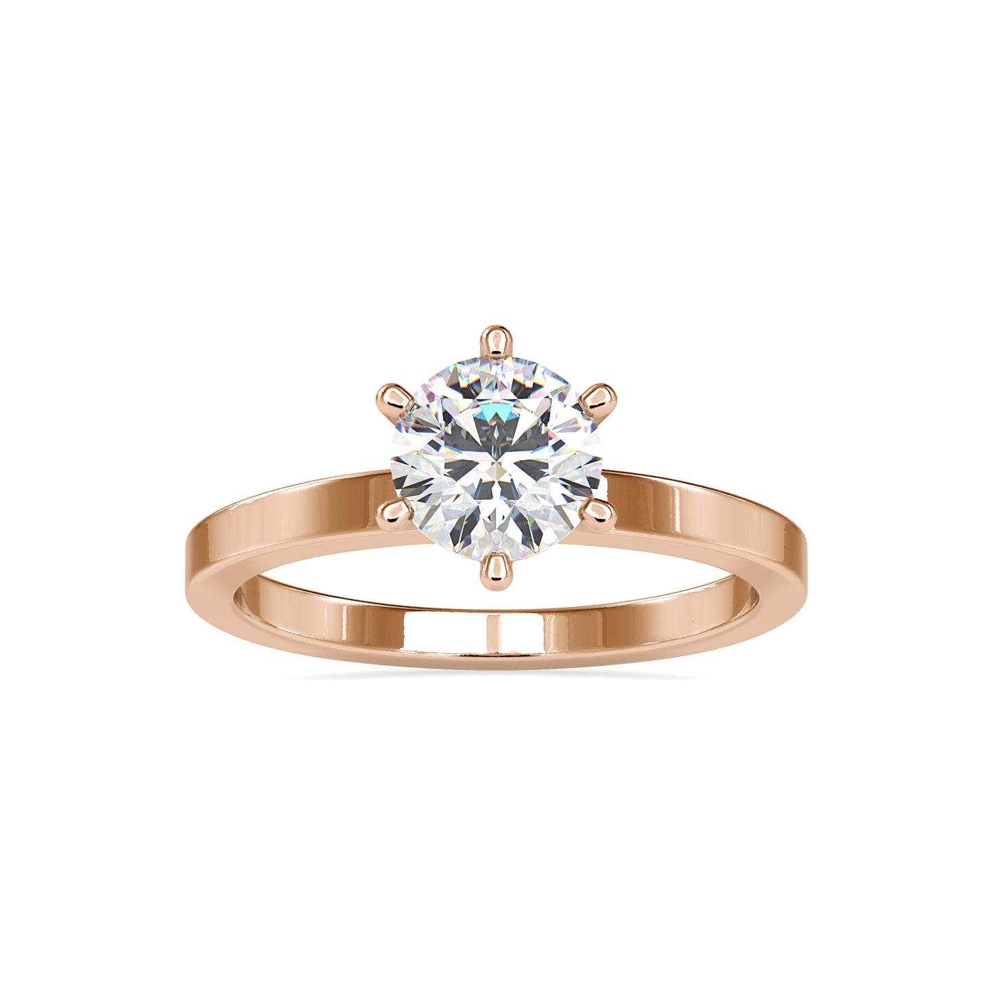 The Deepa Solitaire Ring- Vaira Moissanite diamond