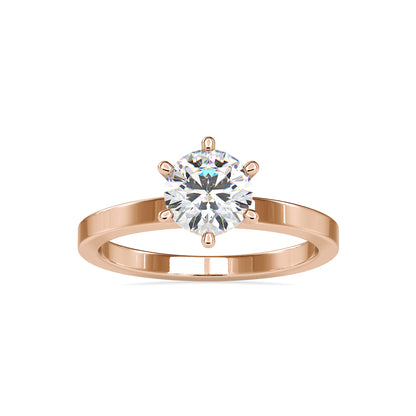 The Deepa Solitaire Ring- Vaira Moissanite diamond