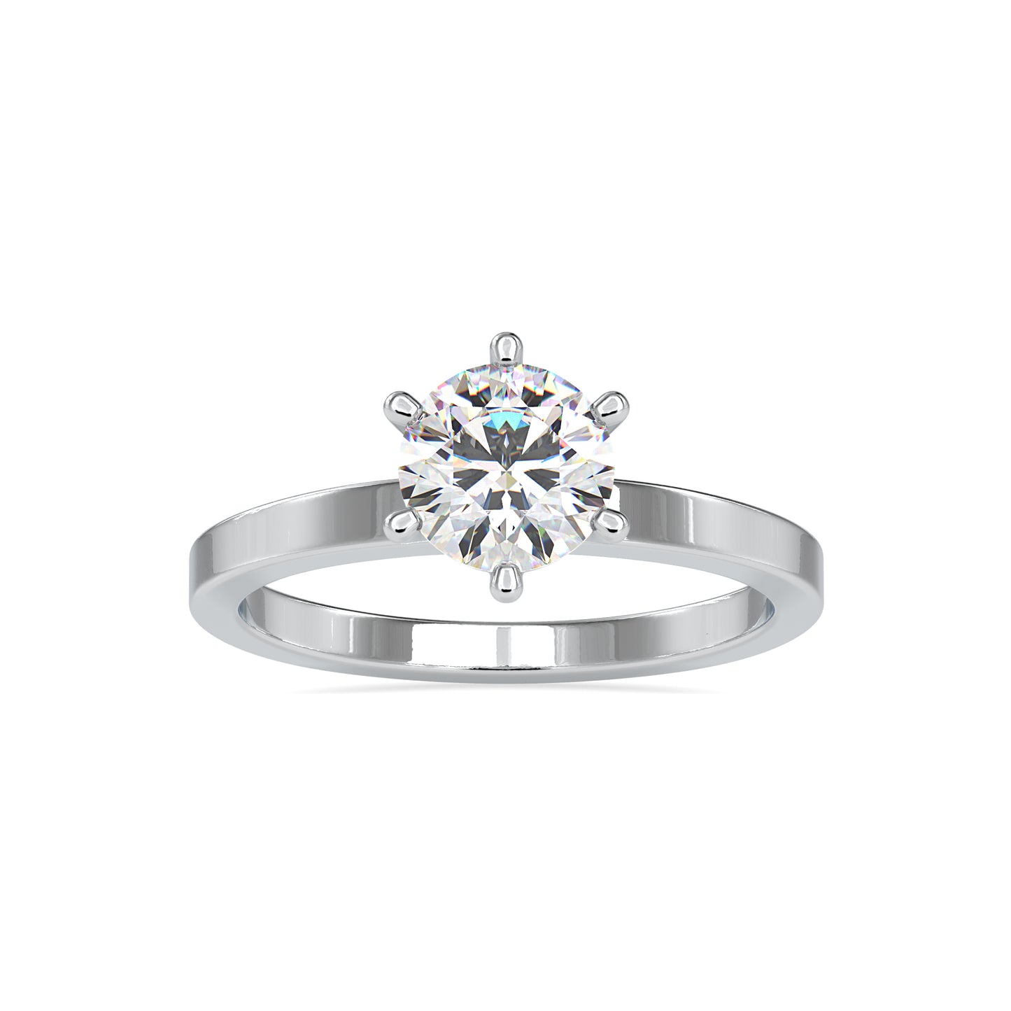 The Deepa Solitaire Ring- Vaira Moissanite diamond