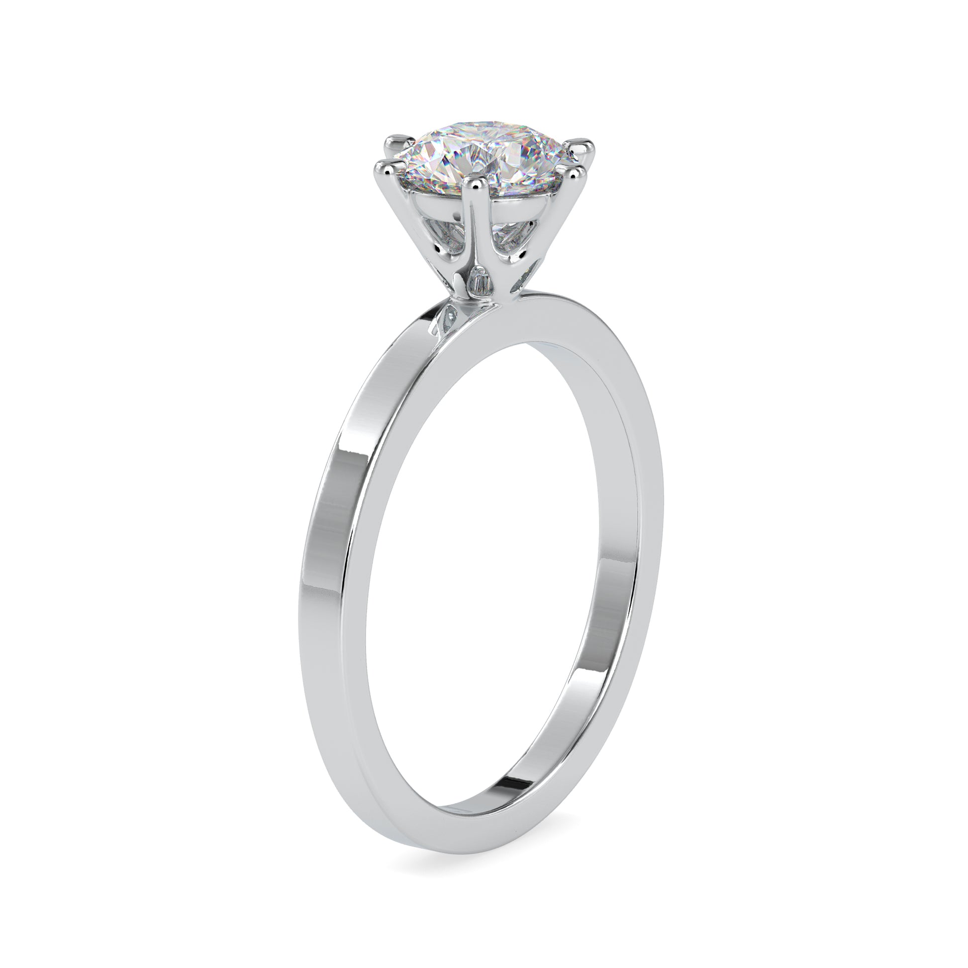 The Deepa Solitaire Ring- Vaira Moissanite diamond