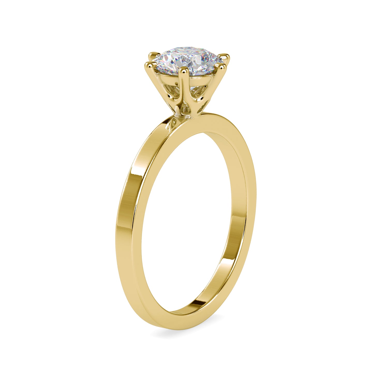 The Deepa Solitaire Ring- Vaira Moissanite diamond