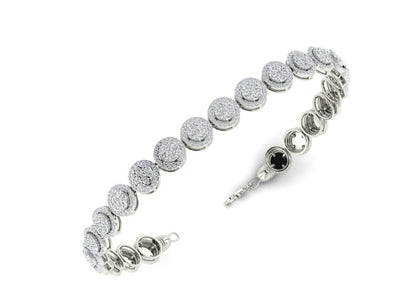 Moissanite bracelet in gold and sterling silver