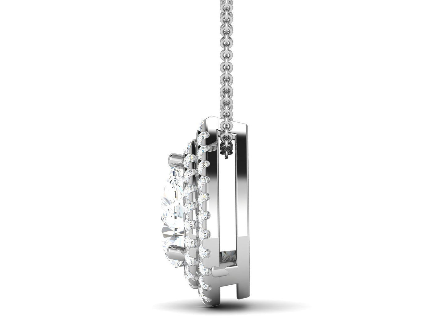 The Charlie Sterling Silver and Moissanite Solo Pendant