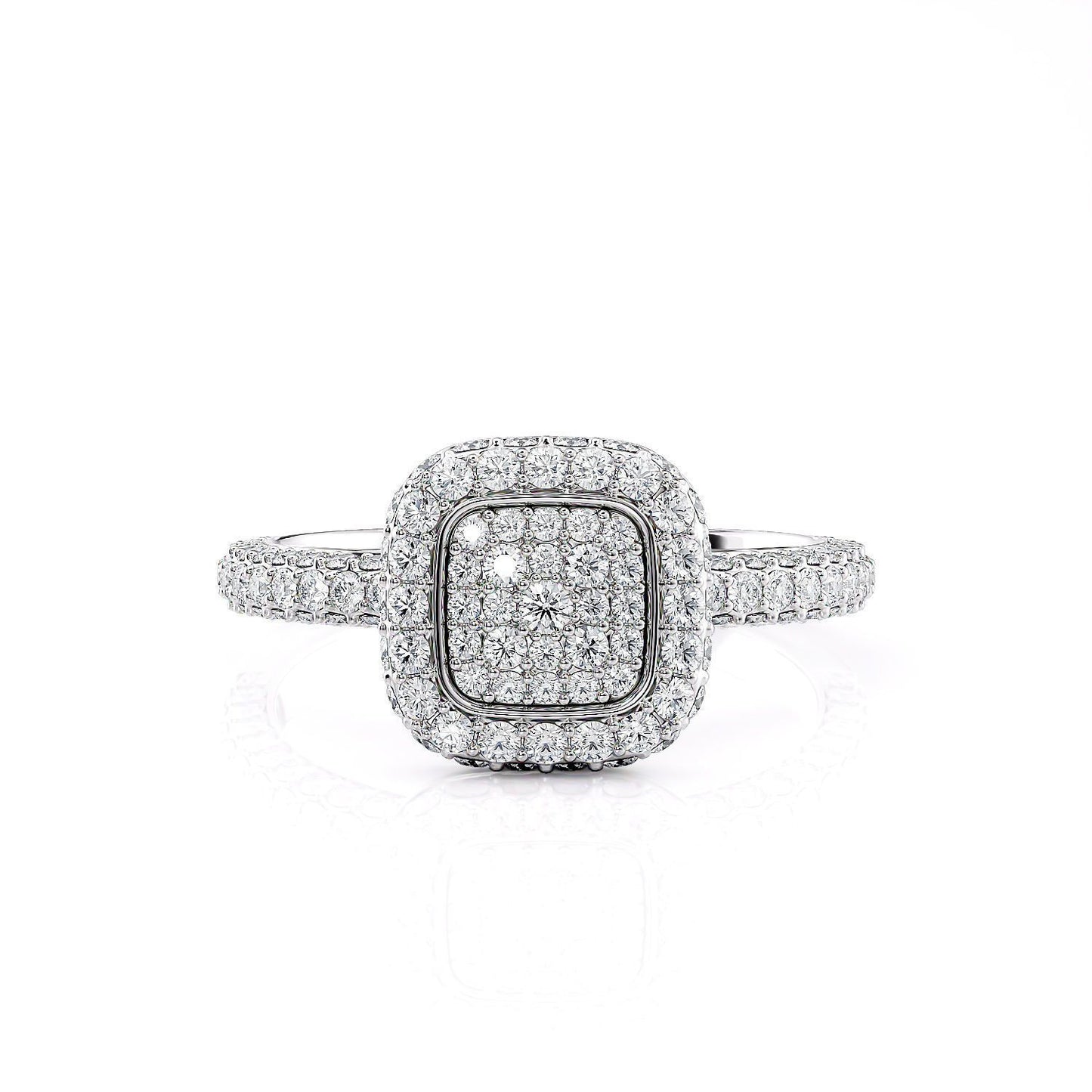 Tresa Sterling Silver and Moissanite Solitaire Ring