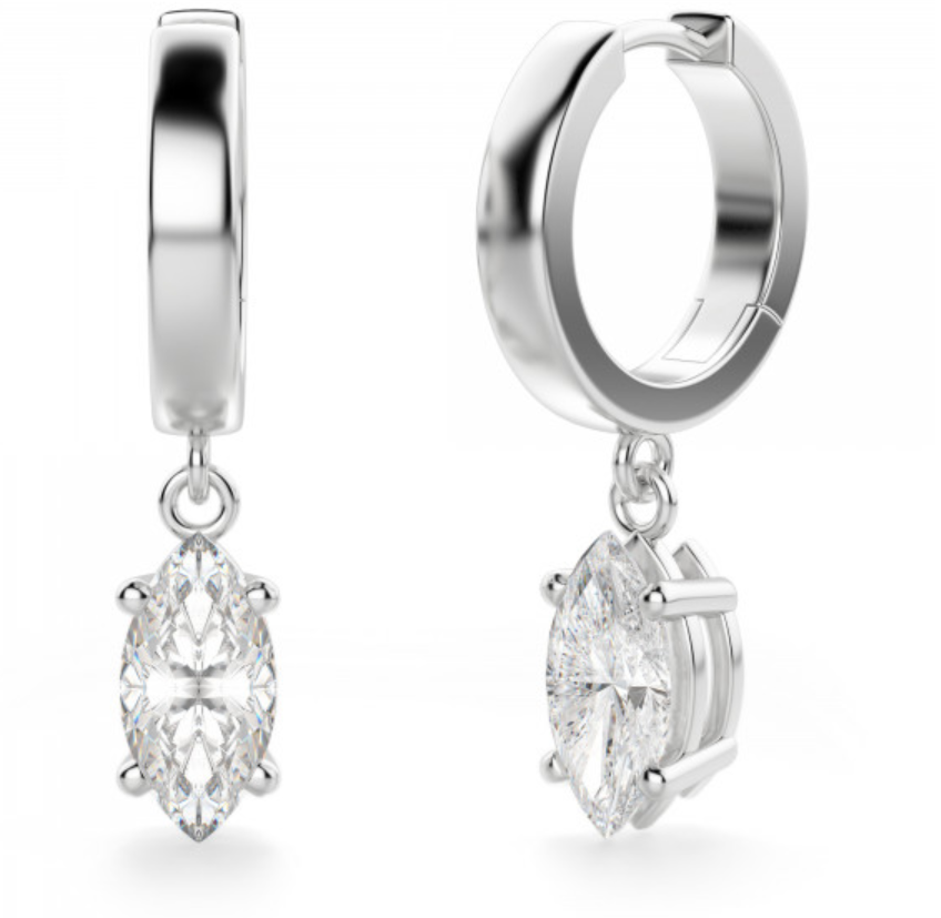 Marquise Drops Brilliant Cut Solitaire Earring 1 to 10 CT