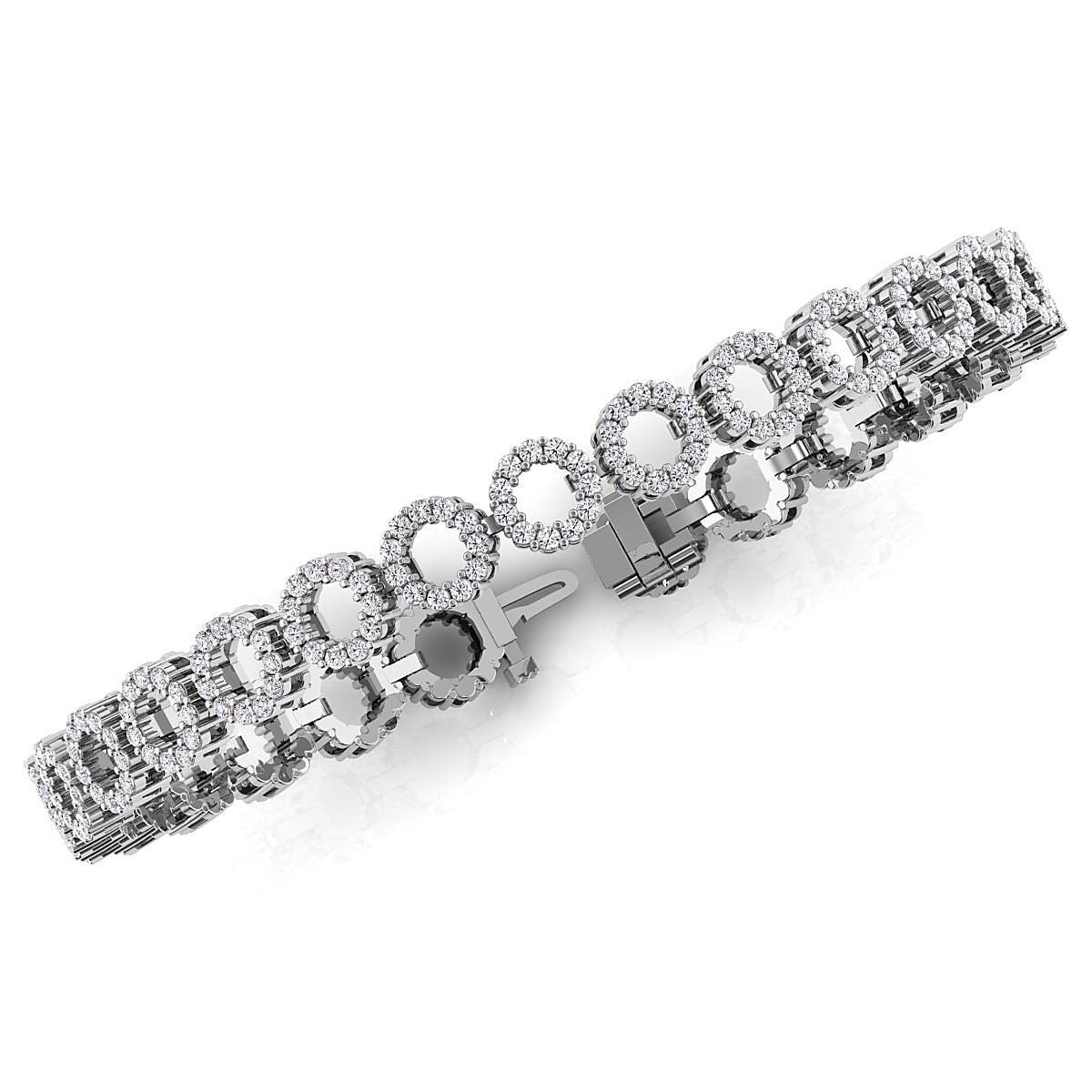 Moissanite bracelet in gold and sterling silver