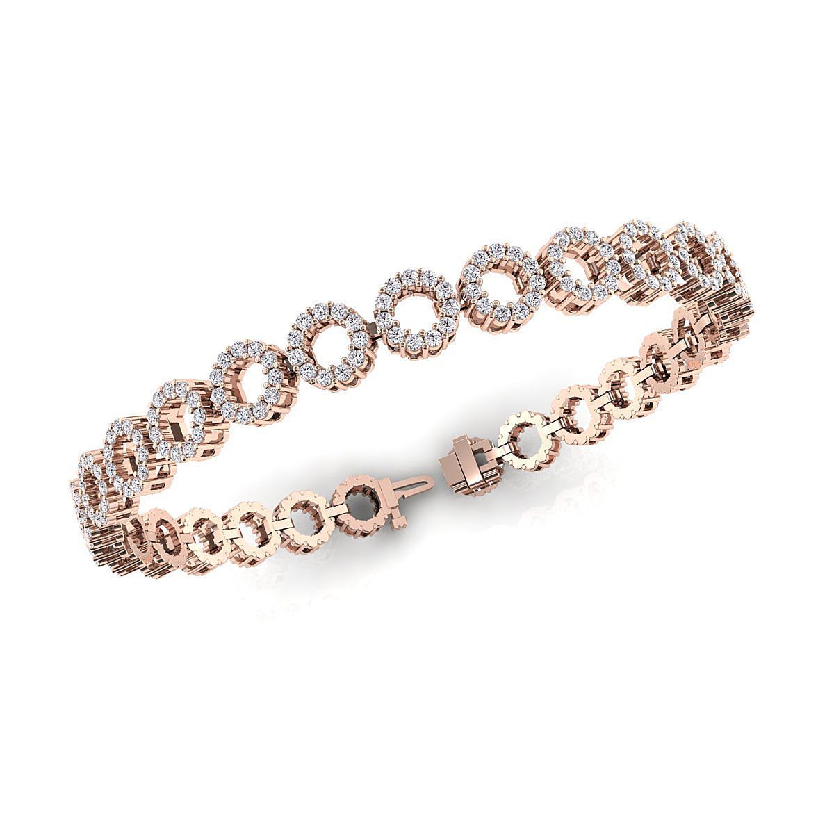 Moissanite bracelet in gold and sterling silver