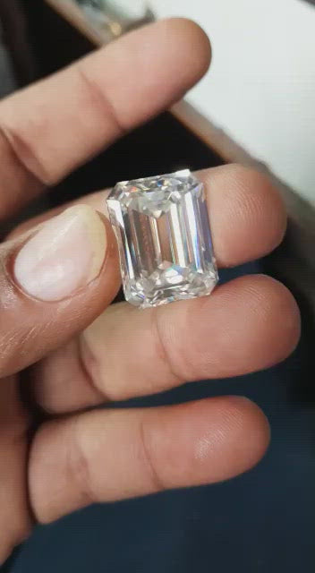 Emerald cut moissanite loose on sale stone