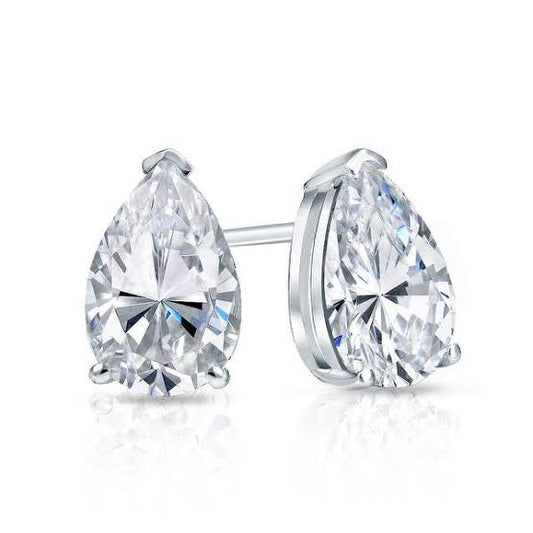 Pear Brilliant Cut Solitaire Earring (1 to 3 Ct Each)